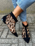 RAVEN LEOPARD ANKLE BOOTS