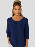 LORINE KNITTED BOW TOP