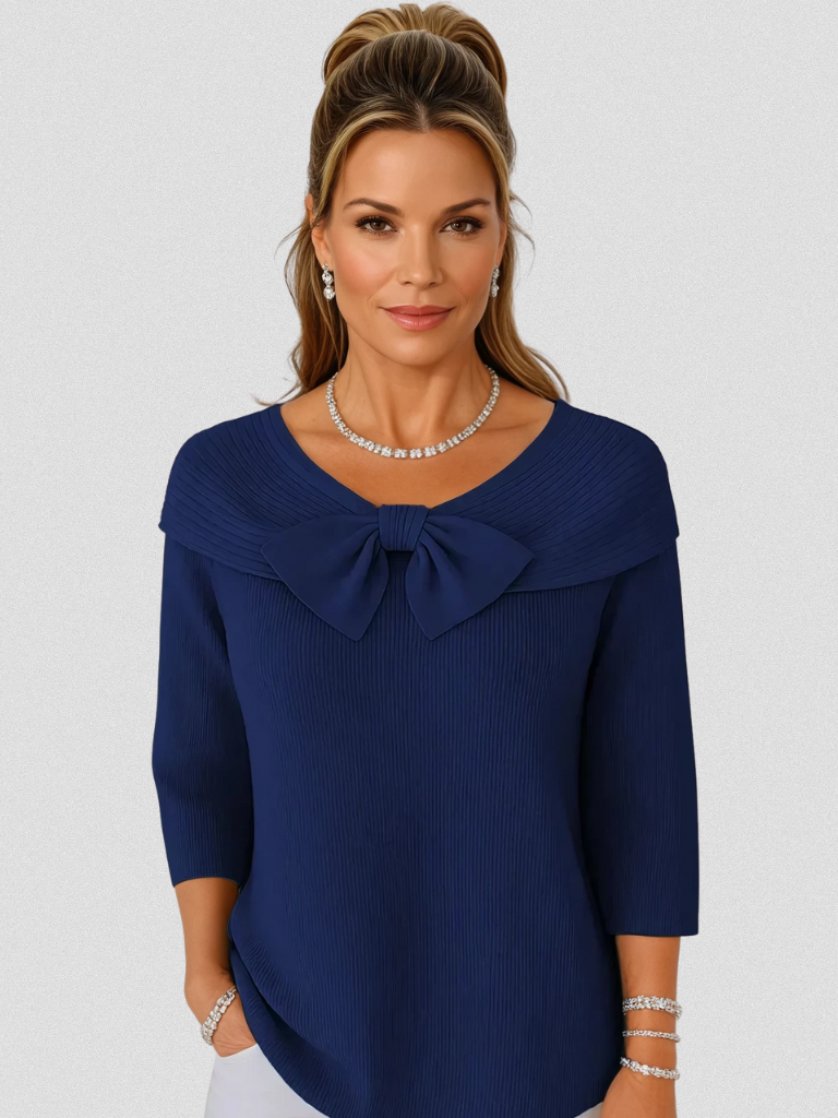 LORINE KNITTED BOW TOP