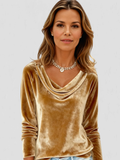 ELAINE VELVET DRAPE TOP