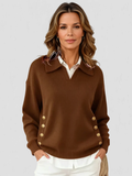 DONNA BUTTON KNIT SWEATER