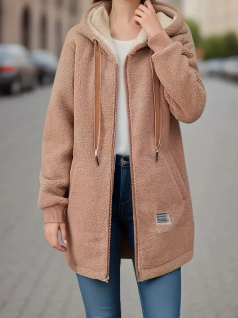 GAIA COZY HOODED FLEECE JACKET