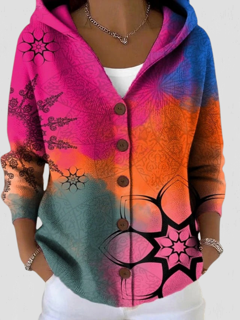 ELLYN HOODED KNIT CARDIGAN