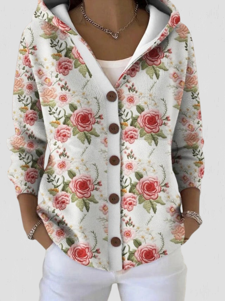 ELLYN HOODED KNIT CARDIGAN