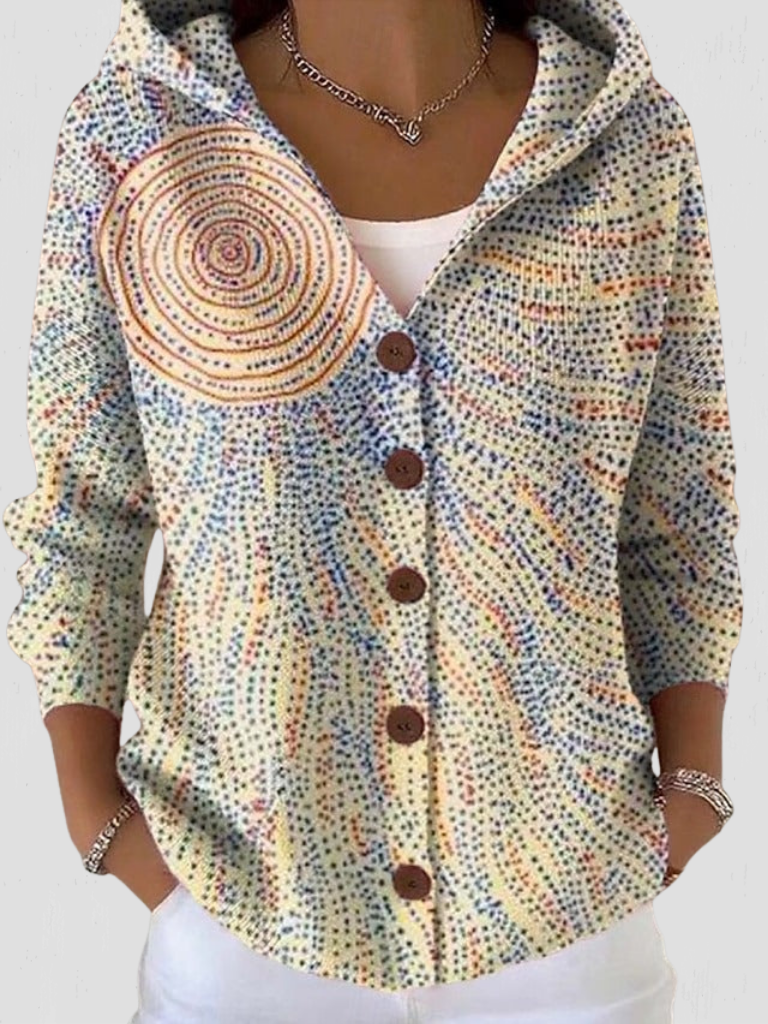 ELLYN HOODED KNIT CARDIGAN
