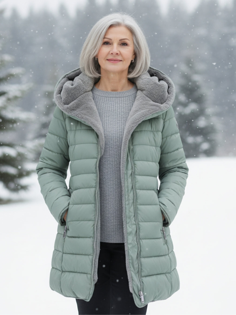 CLARA QUILTED HOODED WINTER COAT
