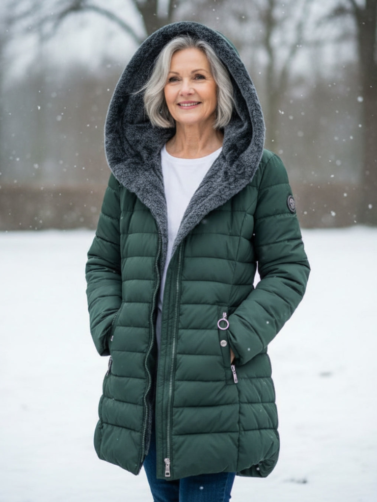 CLARA QUILTED HOODED WINTER COAT