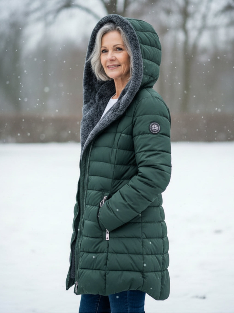 CLARA QUILTED HOODED WINTER COAT