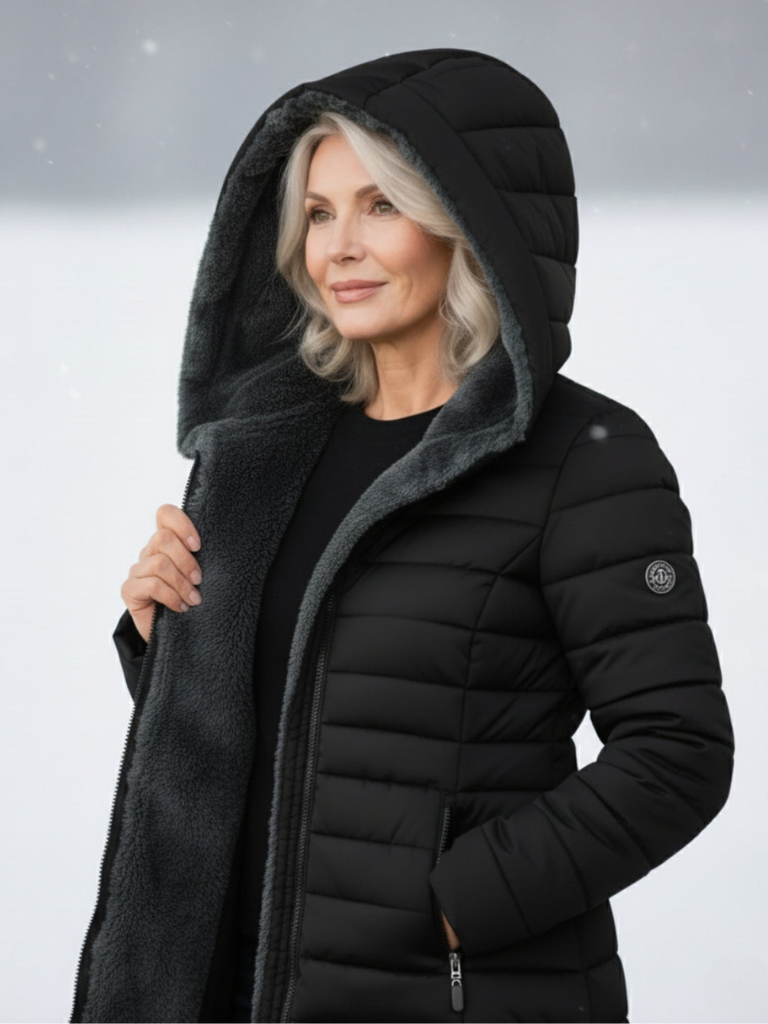 CLARA QUILTED HOODED WINTER COAT