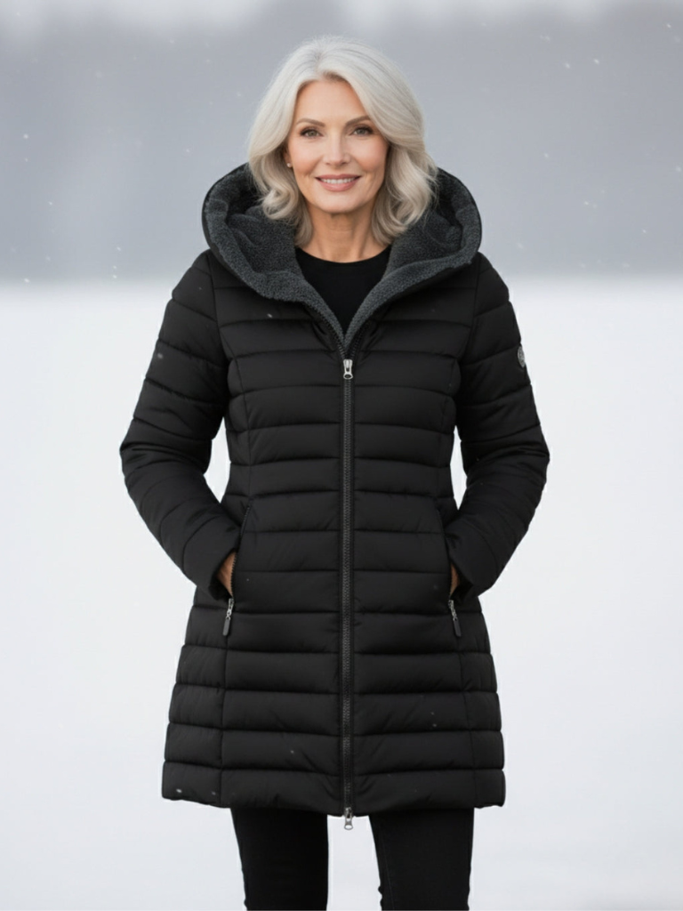 CLARA QUILTED HOODED WINTER COAT