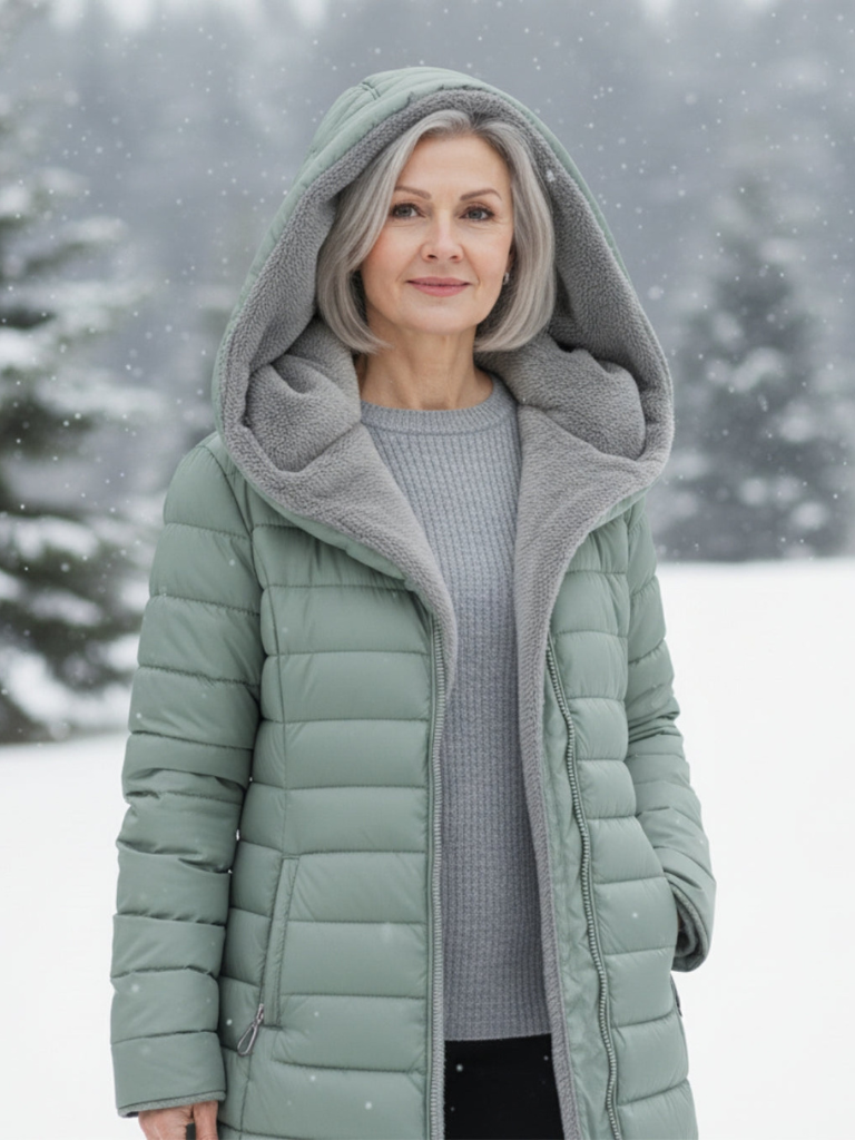CLARA QUILTED HOODED WINTER COAT