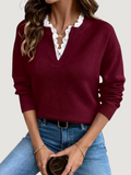 ANASTELLE LAYERED-LOOK SWEATER